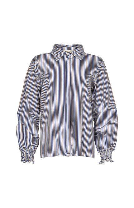 Maicazz Travel Blouse Moon Blue Stripe Stretchshop.nl