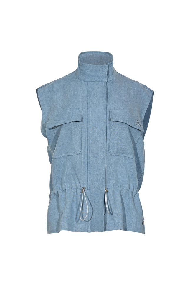 Zizo Gilet Steff Jeans Blue Stretchshop.nl