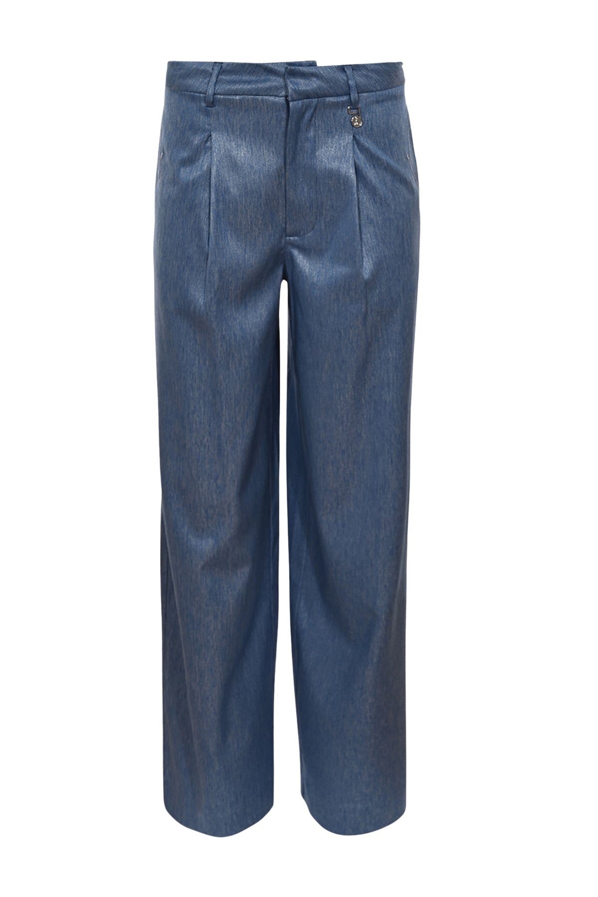 Lichte blauwe broek Sydney van Maicazz & Zizo, getoond in een stijlvolle pasvorm op een model.
