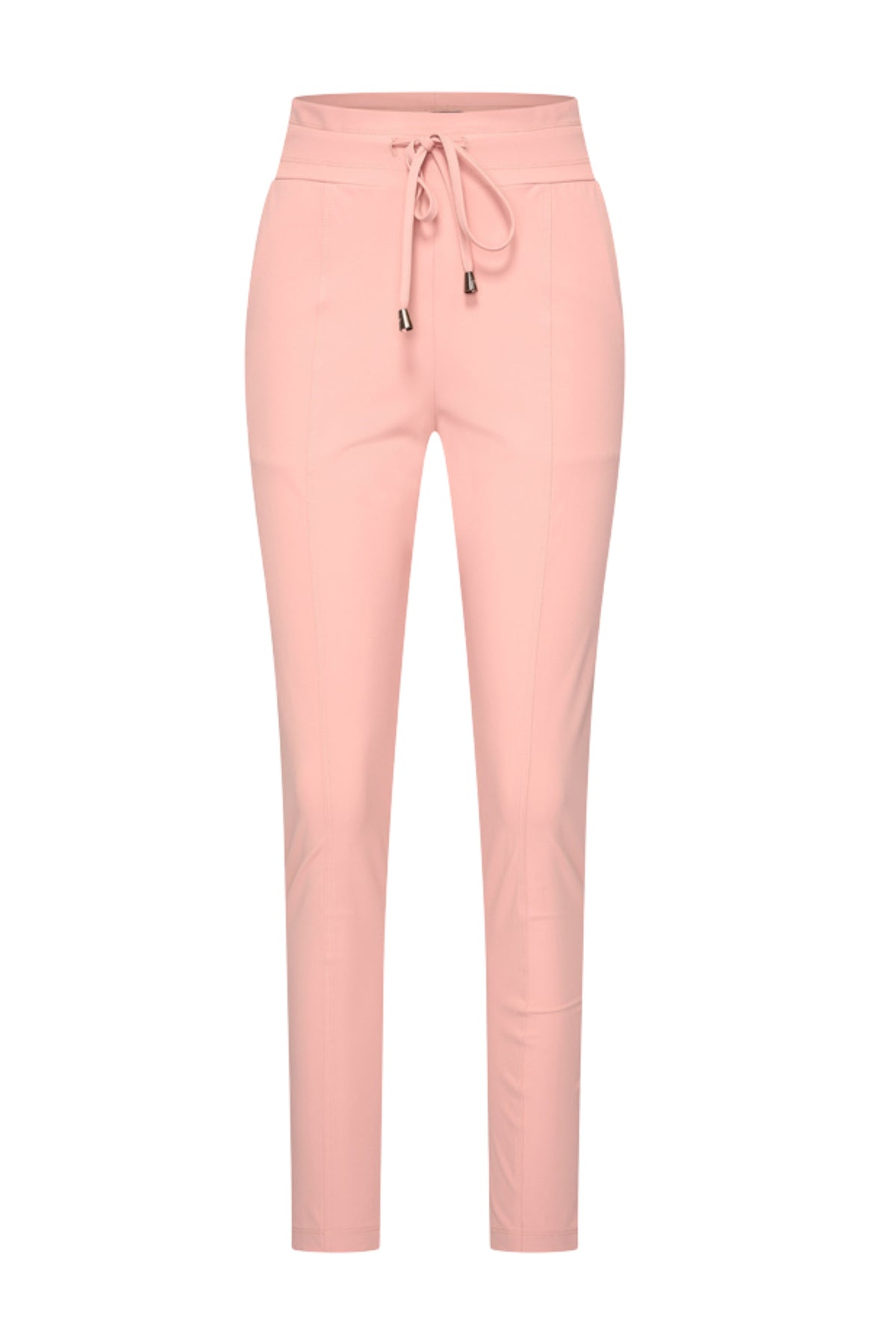 Zwarte heavy travel broek van Mi Piace met Mellow Rose detail, zichtbaar met comfortabele pasvorm en stijlvolle afwerking.