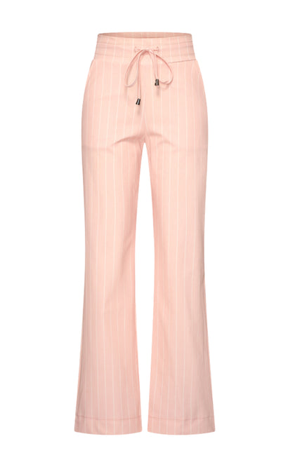 Mi Piace Heavy Travel Broek Classic Stripe Print Mellow Rose 202136 Stretchshop.nl