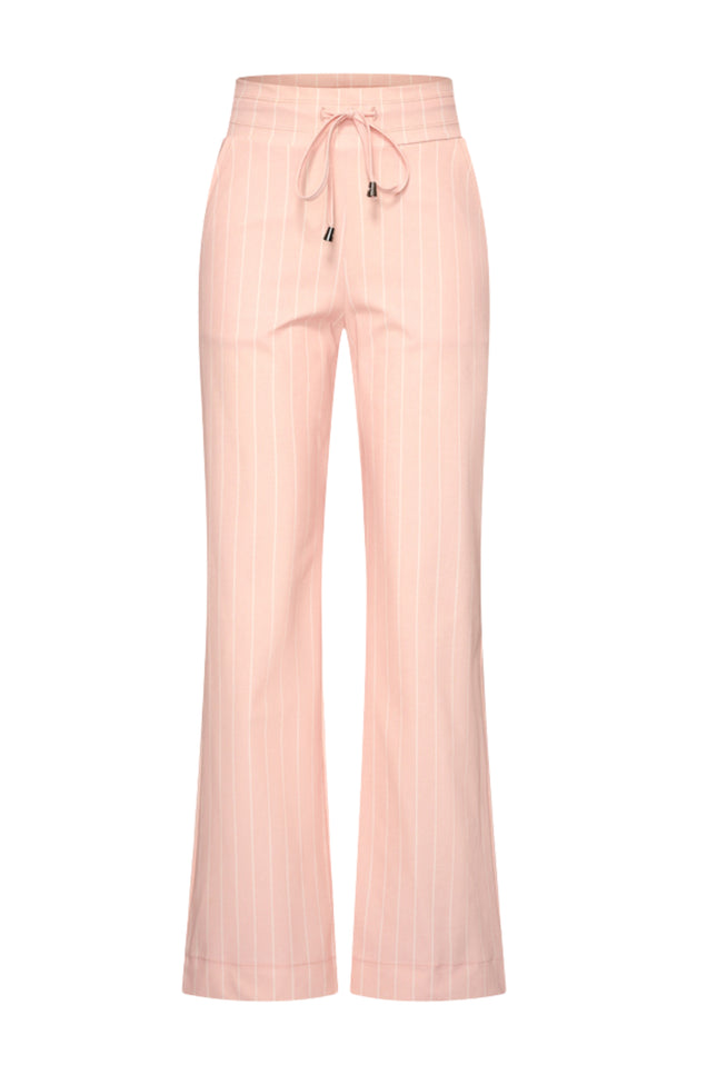 Mi Piace Heavy Travel Broek Classic Stripe Print Mellow Rose 202136 Stretchshop.nl