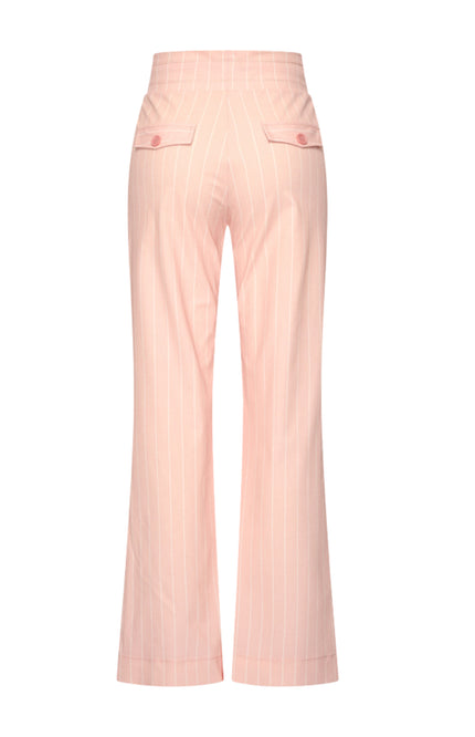 Mi Piace Heavy Travel Broek Classic Stripe Print Mellow Rose 202136 Stretchshop.nl