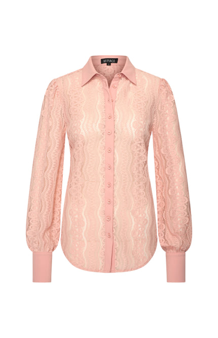 Mi Piace Travel Blouse Kant Mellow Rose 202352 Stretchshop.nl