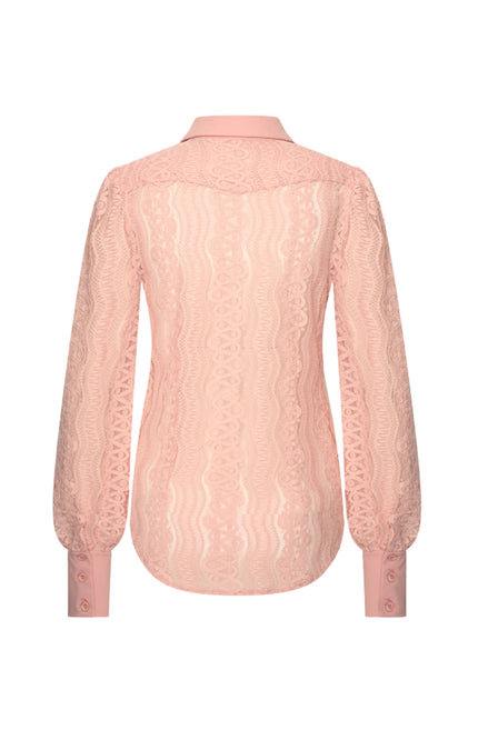 Mi Piace Travel Blouse Kant Mellow Rose 202352 Stretchshop.nl