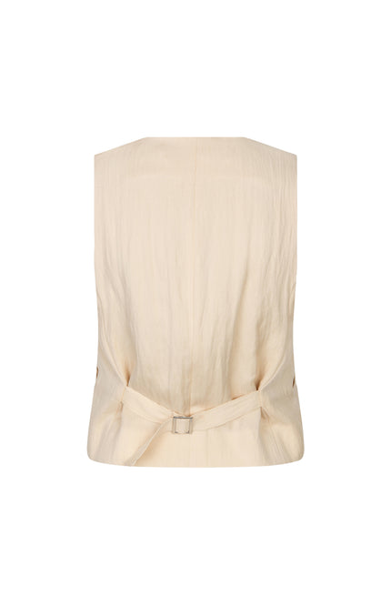 EsQualo Gilet Crushed Light Sand HS26.10229 Stretchshop.nl
