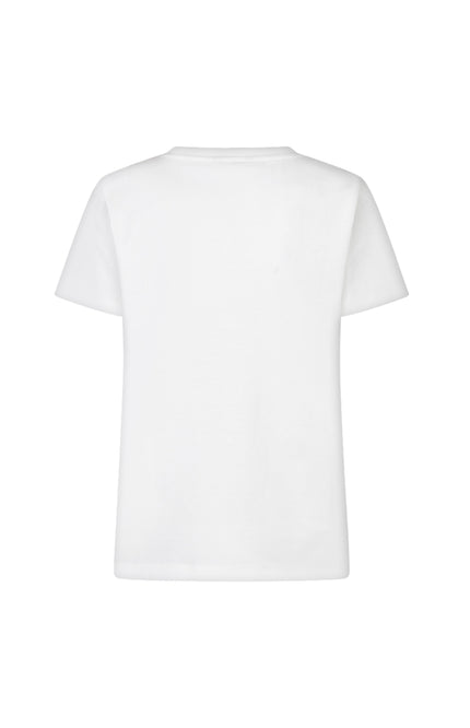 EsQualo T-shirt Palm Esq Embroidery Offwhite Green HS26.05202 Stretchshop.nl