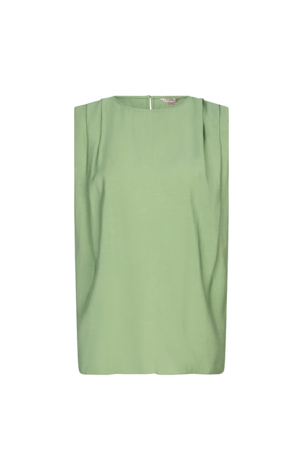 EsQualo Top Crinkle Modal Jungle Green HS26.05212 Stretchshop.nl