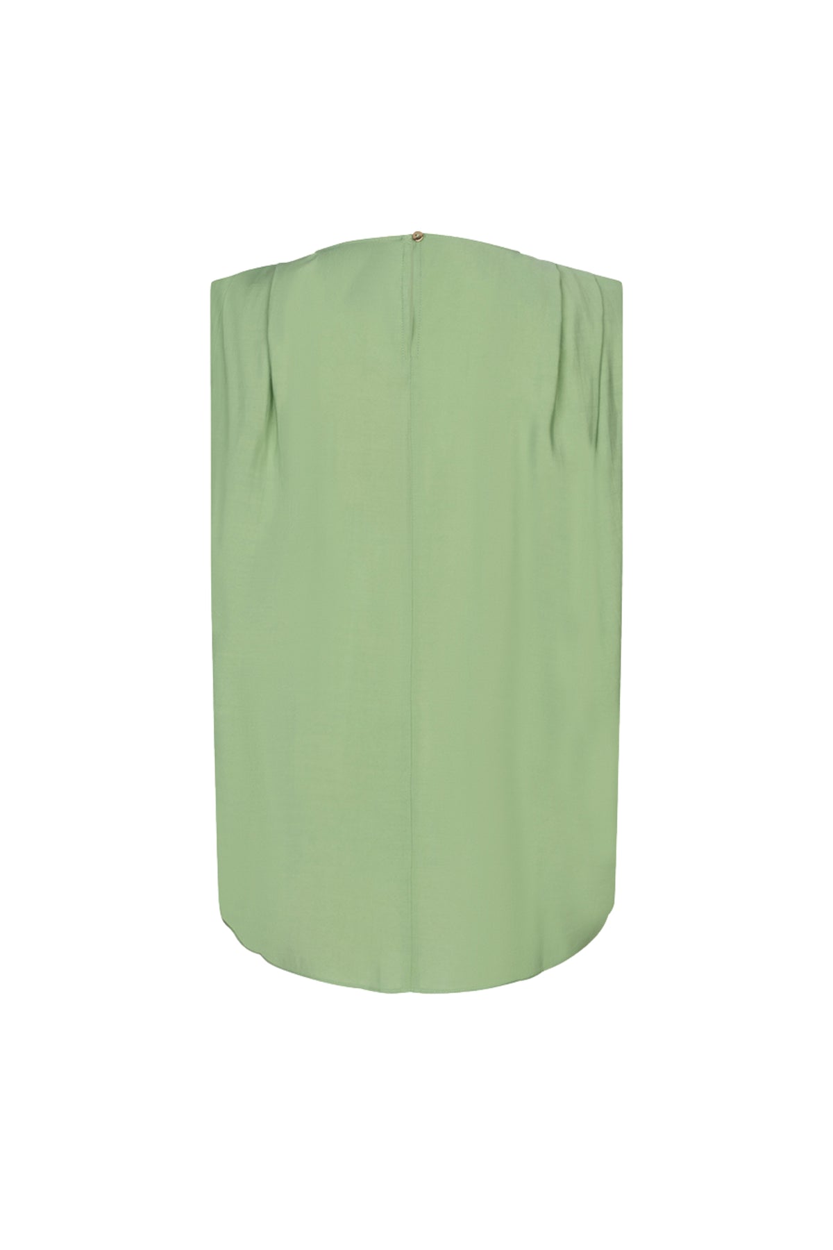Crinkle modal top in junglegroen van EsQualo, elegante damesblouse met textuur en ronde hals, voor een stijlvolle look.
