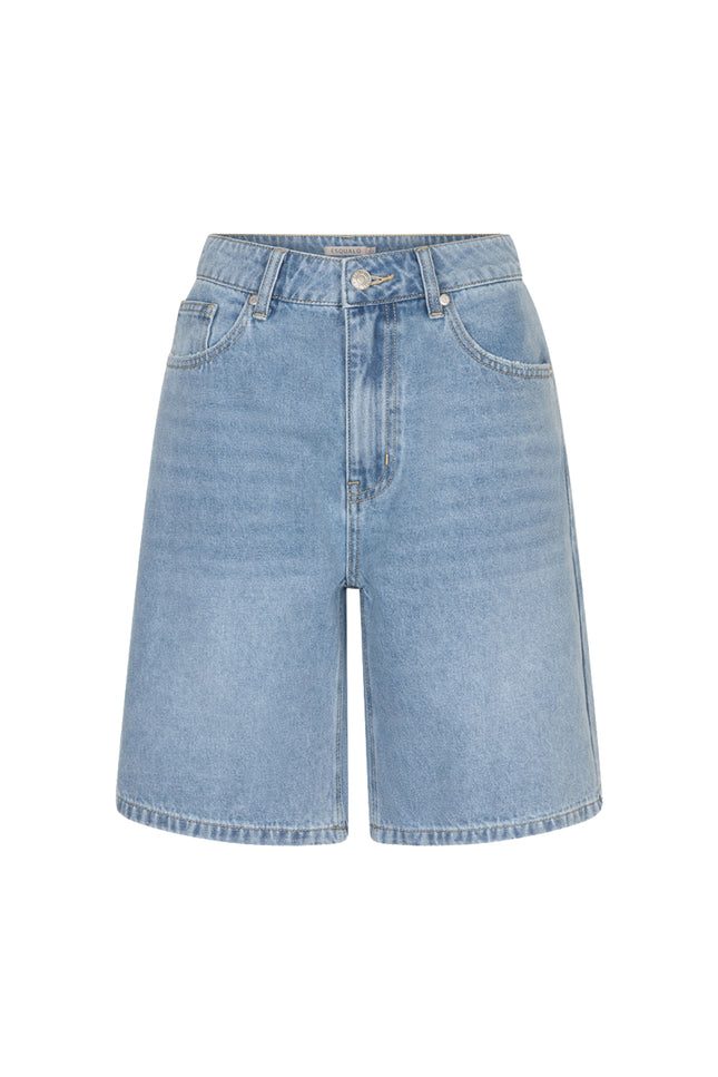 EsQualo Short Bermuda Denim Jeans Blue HS26.12209 Stretchshop.nl