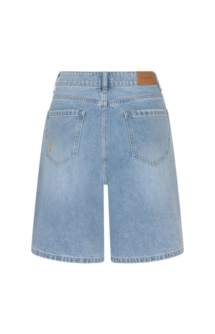 EsQualo Short Bermuda Denim Jeans Blue HS26.12209 Stretchshop.nl