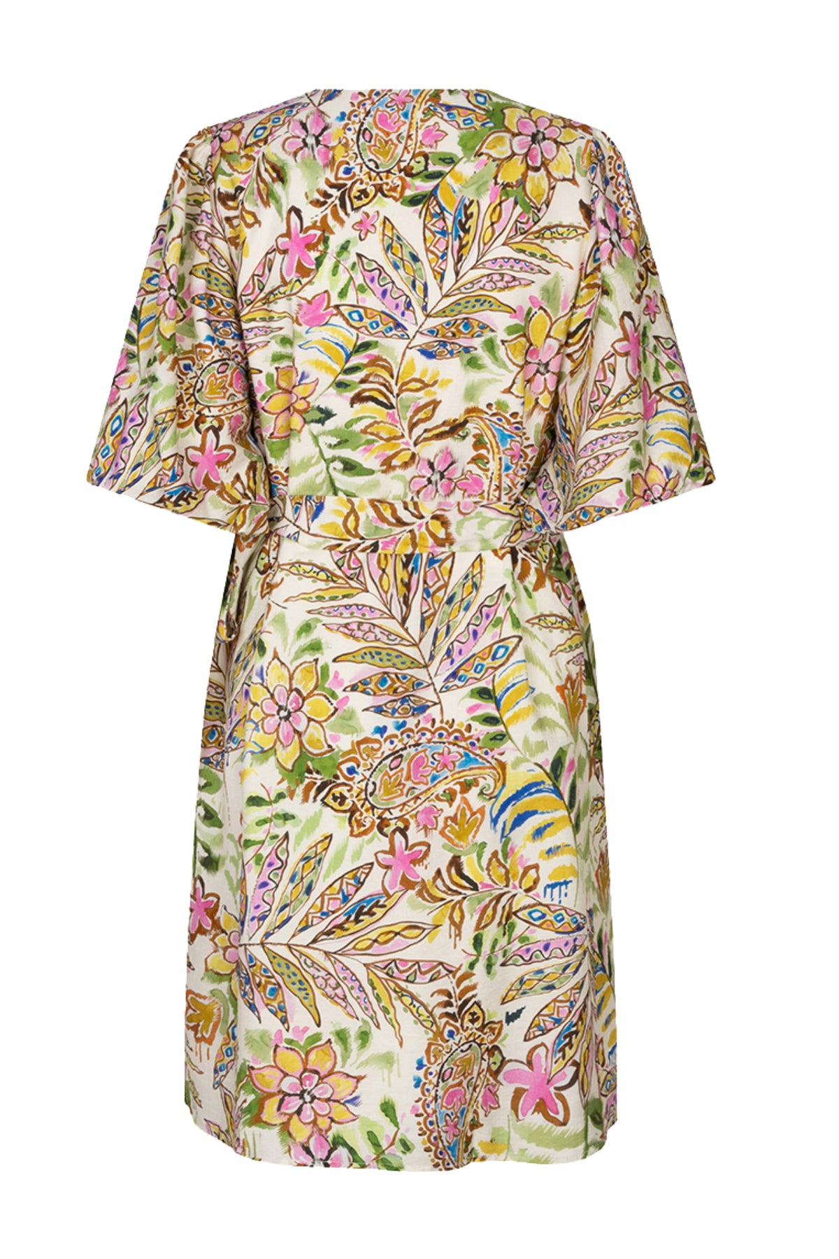 EsQualo Jungle Print jurk met kleurrijk jungle patroon en losse pasvorm, perfect voor casual en zomerse gelegenheden.