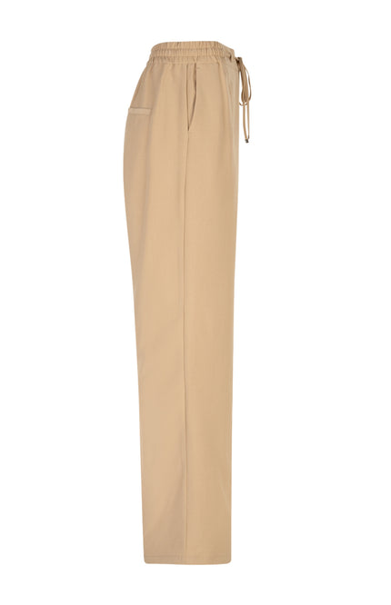 Red Button Broek Claudette Palazzo Dark Sand SRB4762 L33 Stretchshop.nl
