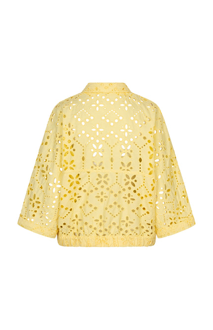 EsQualo Jacket Broderie Anglaise Lemon HS26.28236 Stretchshop.nl