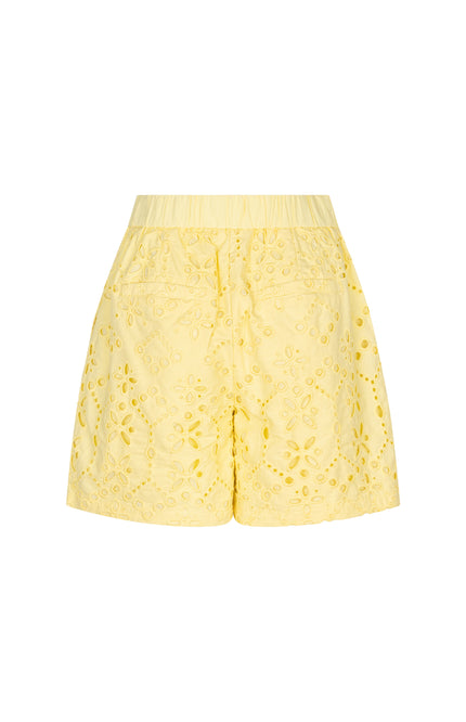 EsQualo Short Broderie Anglaise Lemon HS26.28240 Stretchshop.nl