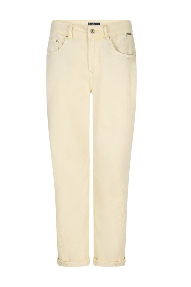 Red Button Broek Caitlina Sidepatch Colour Butter Yellow SRB4958 Stretchshop.nl