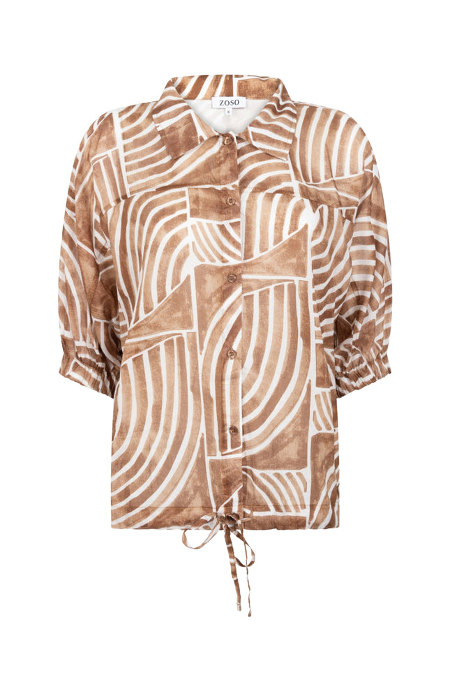 Zoso Blouse Coline Summer Camel 262 Stretchshop.nl
