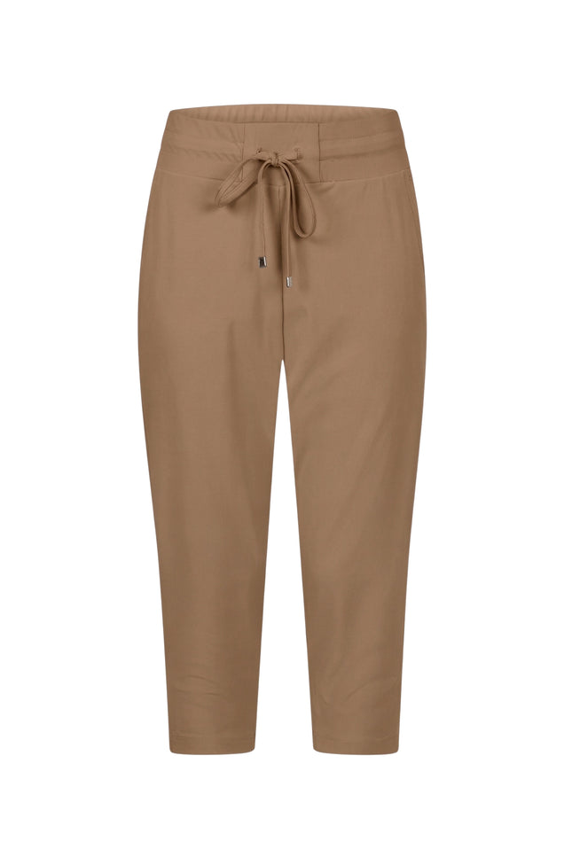 Zoso Travel Broek Capri Linda Summer Camel 262 Stretchshop.nl
