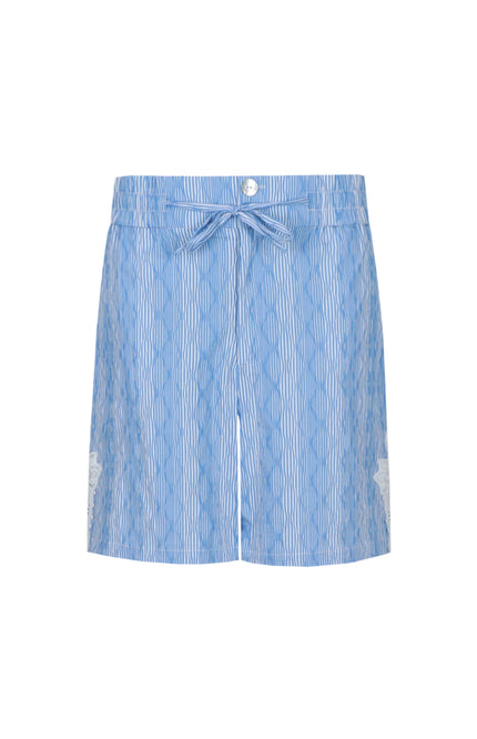 G-maxx Short Inger Ice Blue Offwhite Stretchshop.nl