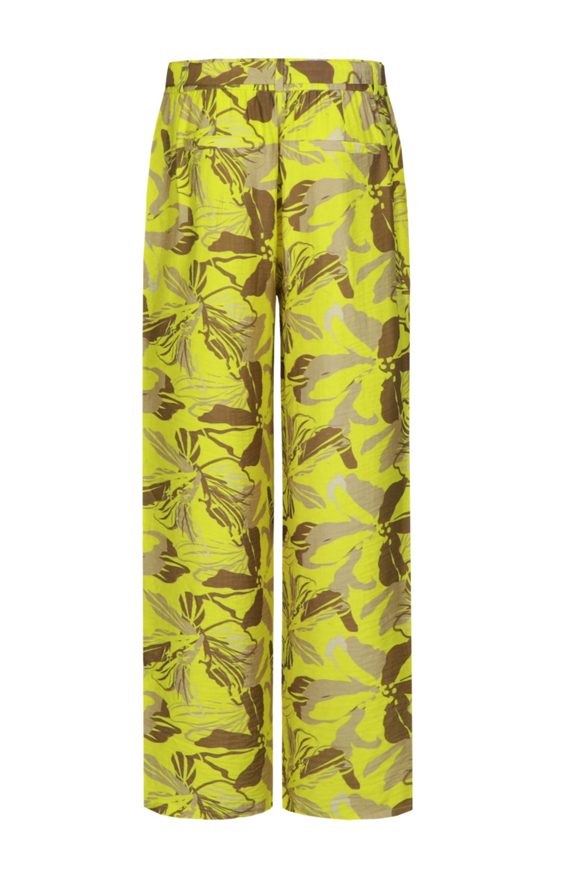 G-maxx Ilsebel Cyber Lime walnut broek met elastische taille en comfortabel pas, stijlvolle lijk met levendige lime kleur.