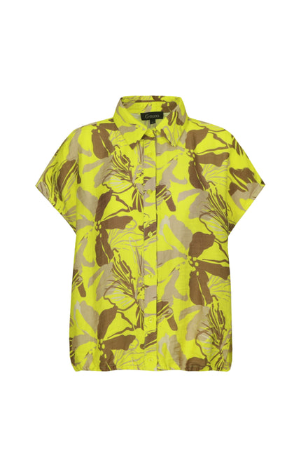 G-maxx Blouse Nanna Cyber Lime Walnut Stretchshop.nl