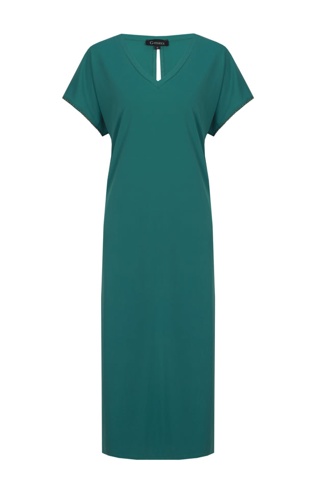 G-maxx Jurk Daga Vintage Green Stretchshop.nl