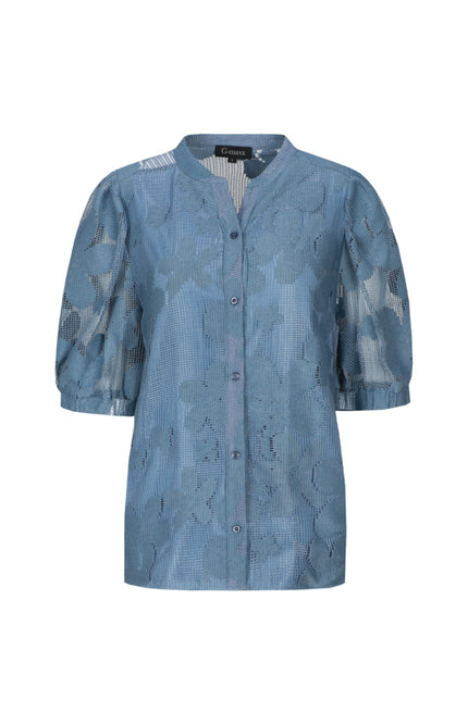 G-maxx Blouse Ylfa Light Jeans Blue Stretchshop.nl