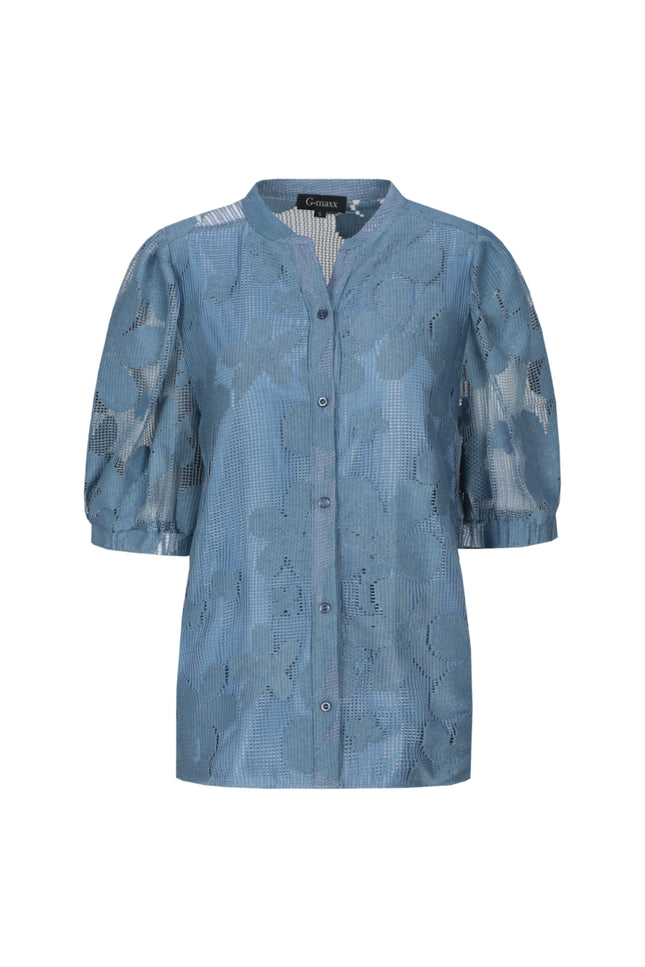 G-maxx Blouse Ylfa Light Jeans Blue Stretchshop.nl