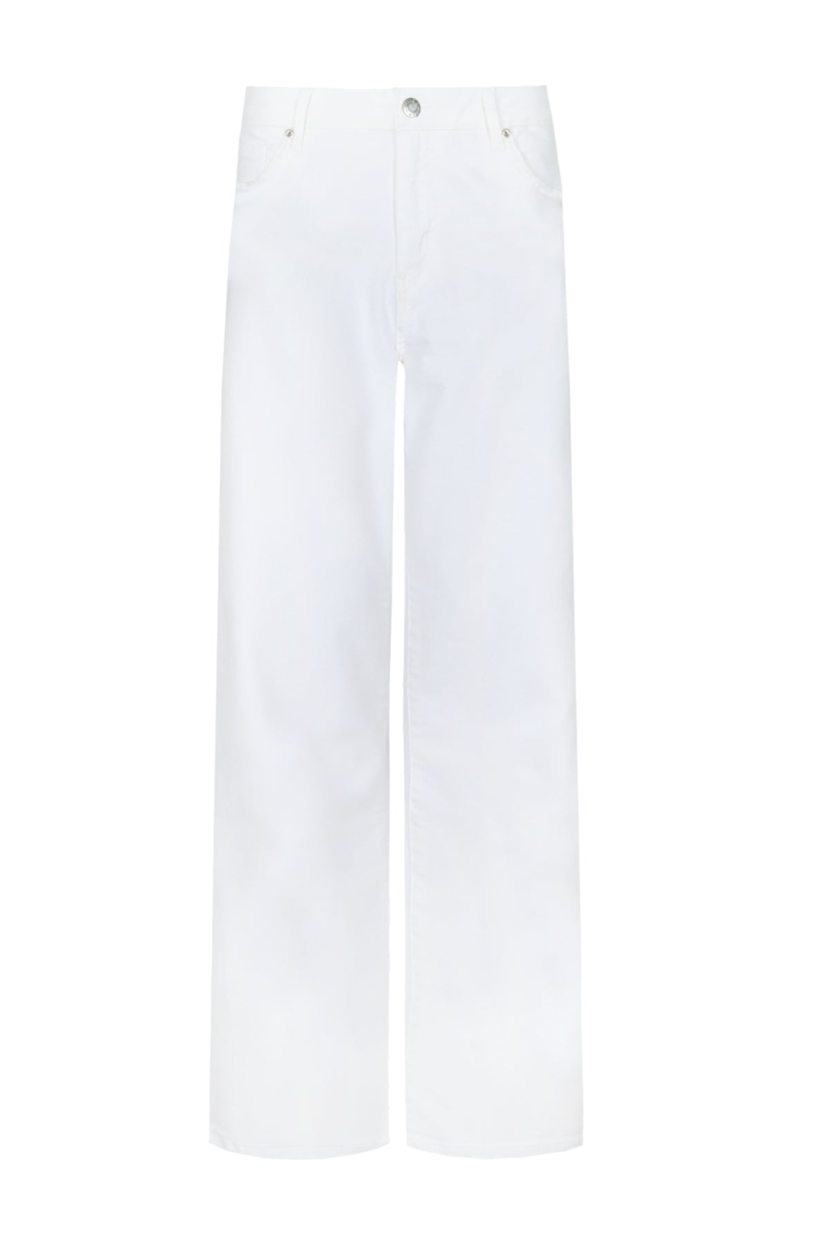 Ecru jeans Neona van G-maxx met rechte snit, zichtbaar op de afbeelding, met opvallende details en casual pasvorm.