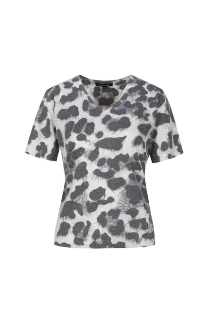 G-maxx Top Elvi Knitting Sand Black Stretchshop.nl