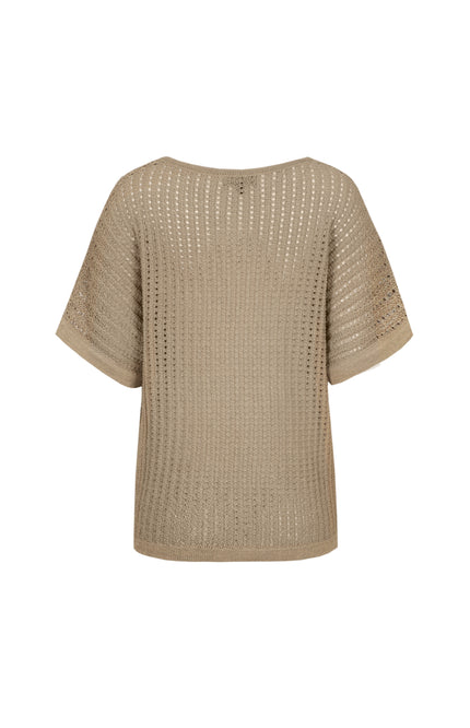 G-maxx Top Vanja Knitting Nude Oat Stretchshop.nl