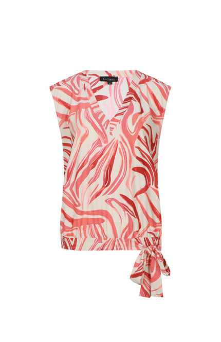 G-maxx Top Karla Sand Cranberry Stretchshop.nl