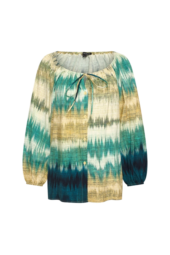 Mi Piace Travel Top Summer Stripe Print Pistachio 202846 Stretchshop.nl