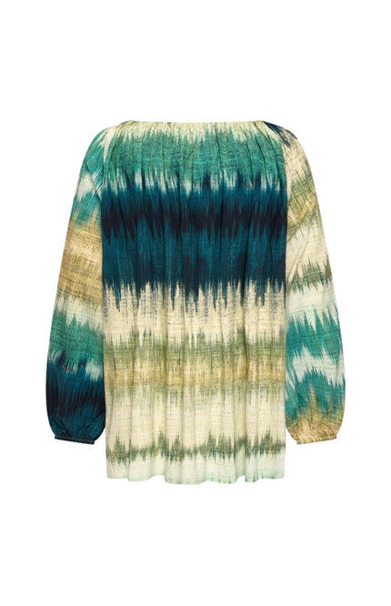 Mi Piace Travel Top Summer Stripe Print Pistachio 202846 Stretchshop.nl