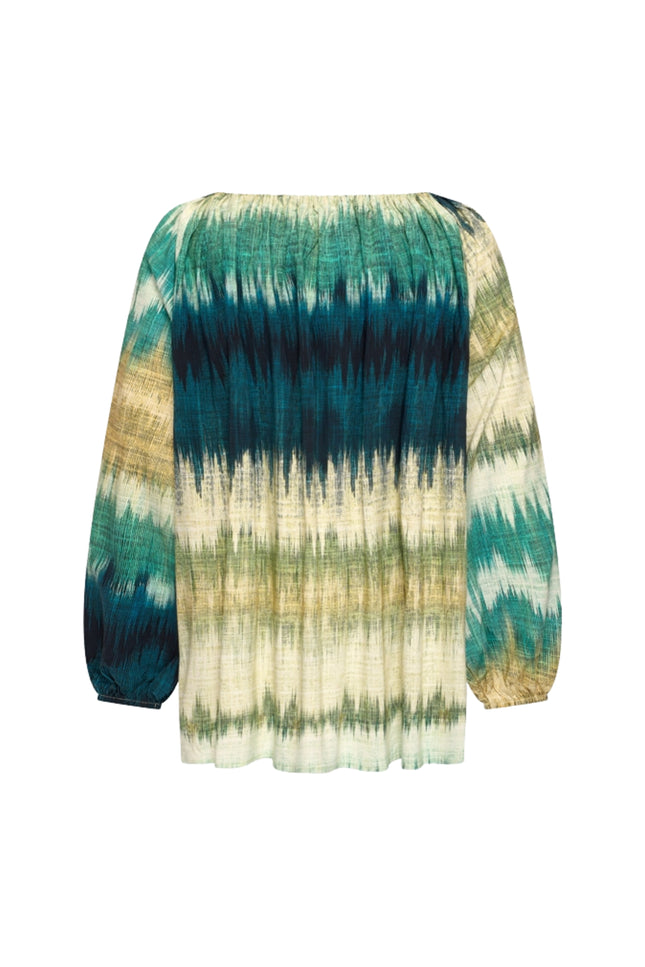 Mi Piace Travel Top Summer Stripe Print Pistachio 202846 Stretchshop.nl