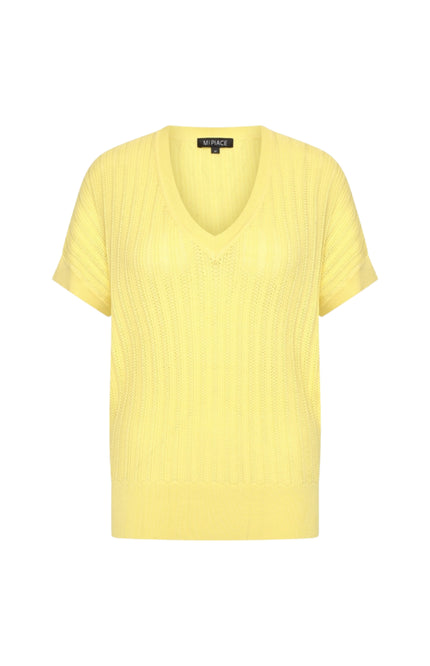 Mi Piace Travel Top Ajour Lemon Yellow 202848 Stretchshop.nl