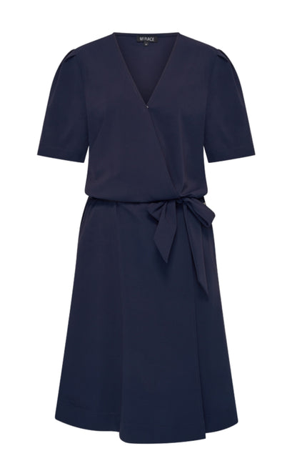 Mi Piace Travel Jurk Wrap Navy 202840 Stretchshop.nl