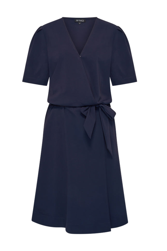 Mi Piace Travel Jurk Wrap Navy 202840 Stretchshop.nl