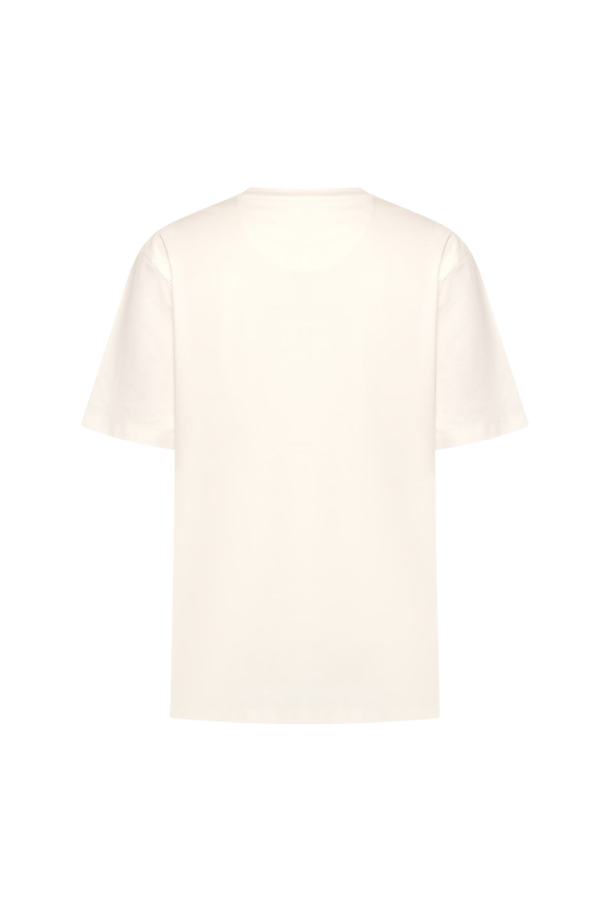 Mi Piace reiset-shirt Milano in rood, koraal en offwhite met een casual pasvorm en korte mouwen, ideaal voor reizen.