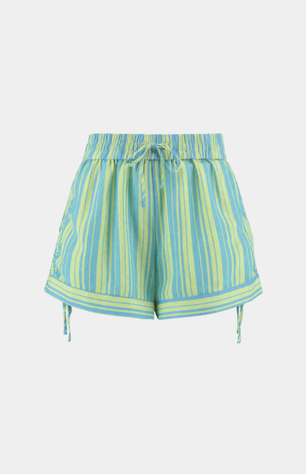 Harper & Yve Short Yessie Blue Yellow Stripe HS6P110 Stretchshop.nl