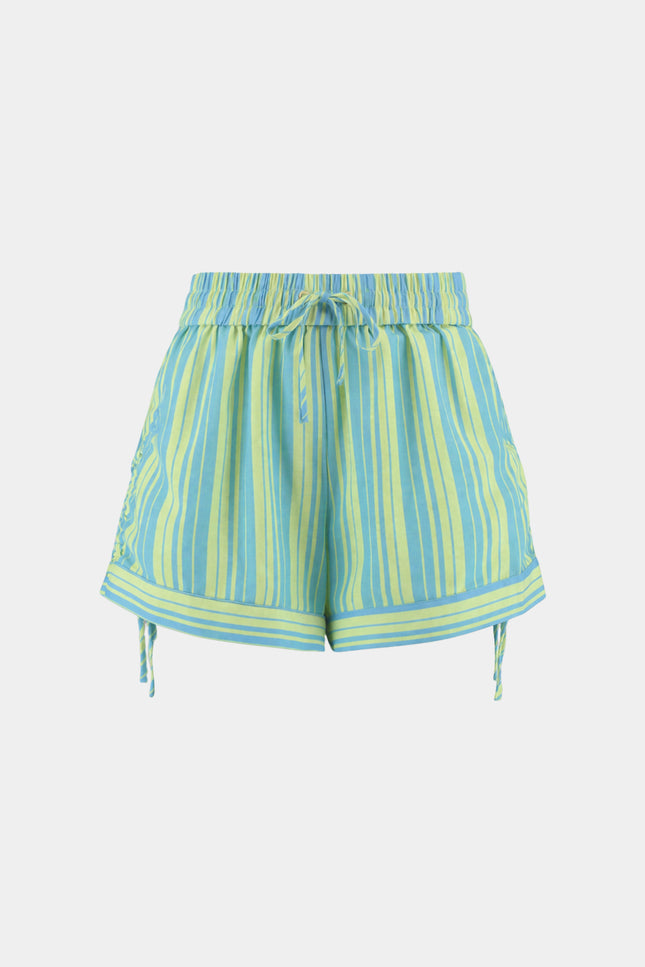 Harper & Yve Short Yessie Blue Yellow Stripe HS6P110 Stretchshop.nl