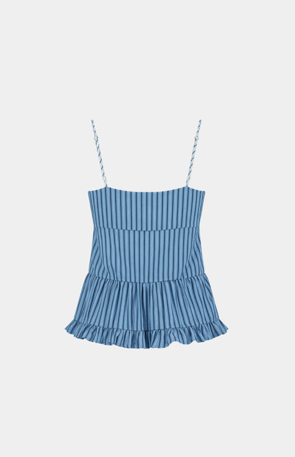 Harper & Yve Top Maren Blue Stripe HS6P405 Stretchshop.nl