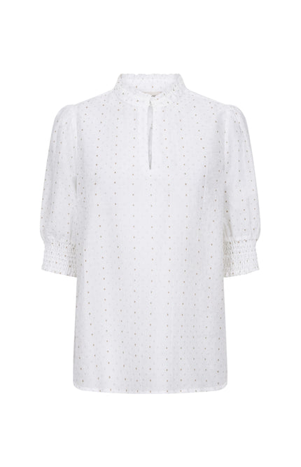 Freequent Blouse Fqlory Brilliant White Silver 208002 Stretchshop.nl