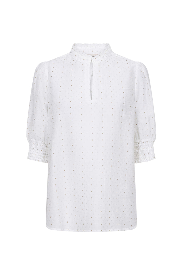 Freequent Blouse Fqlory Brilliant White Silver 208002 Stretchshop.nl