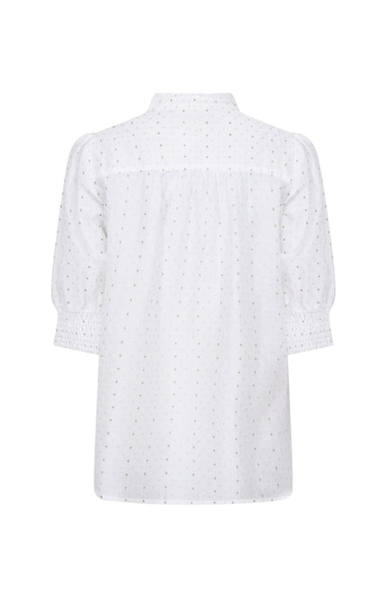 Freequent Blouse Fqlory Brilliant White Silver 208002 Stretchshop.nl