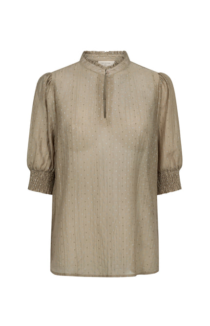 Freequent Blouse Fqlory Silver Mink Silver 208002 Stretchshop.nl