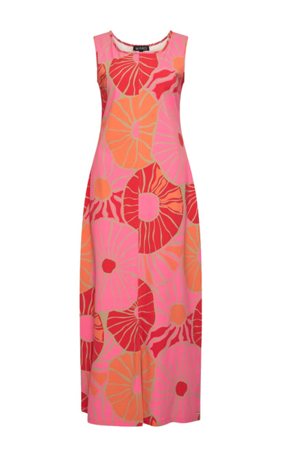 Mi Piace Travel Jurk Desert Anemone Print Coral 202278 Stretchshop.nl
