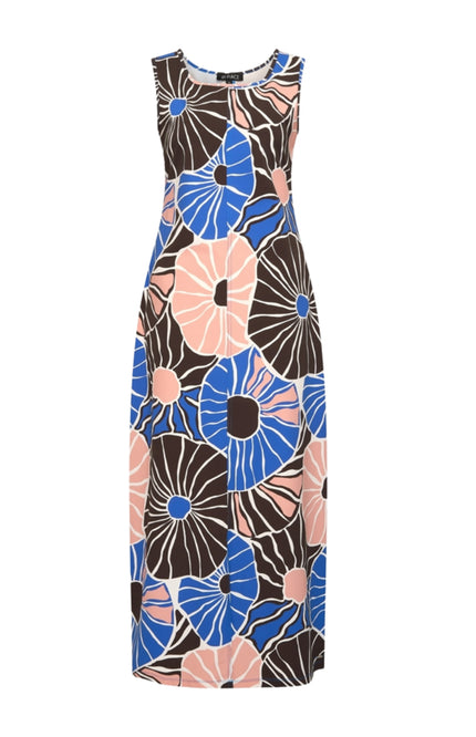 Mi Piace Travel Jurk Desert Anemone Print Nautic Blue 202278 Stretchshop.nl