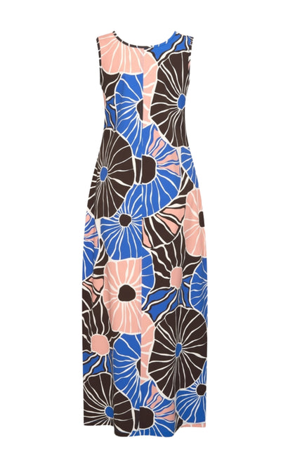 Mi Piace Travel Jurk Desert Anemone Print Nautic Blue 202278 Stretchshop.nl