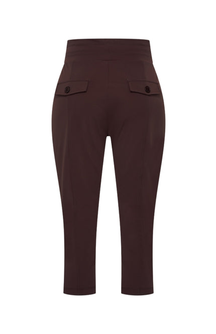 Mi Piace Travel Broek Capri Espresso 202820 Stretchshop.nl